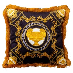 Versace Velvet Throw Pillow - Vase