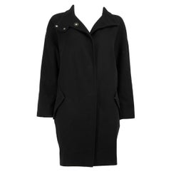Versace Versace Collection Black Wool Mid Length Coat Size L