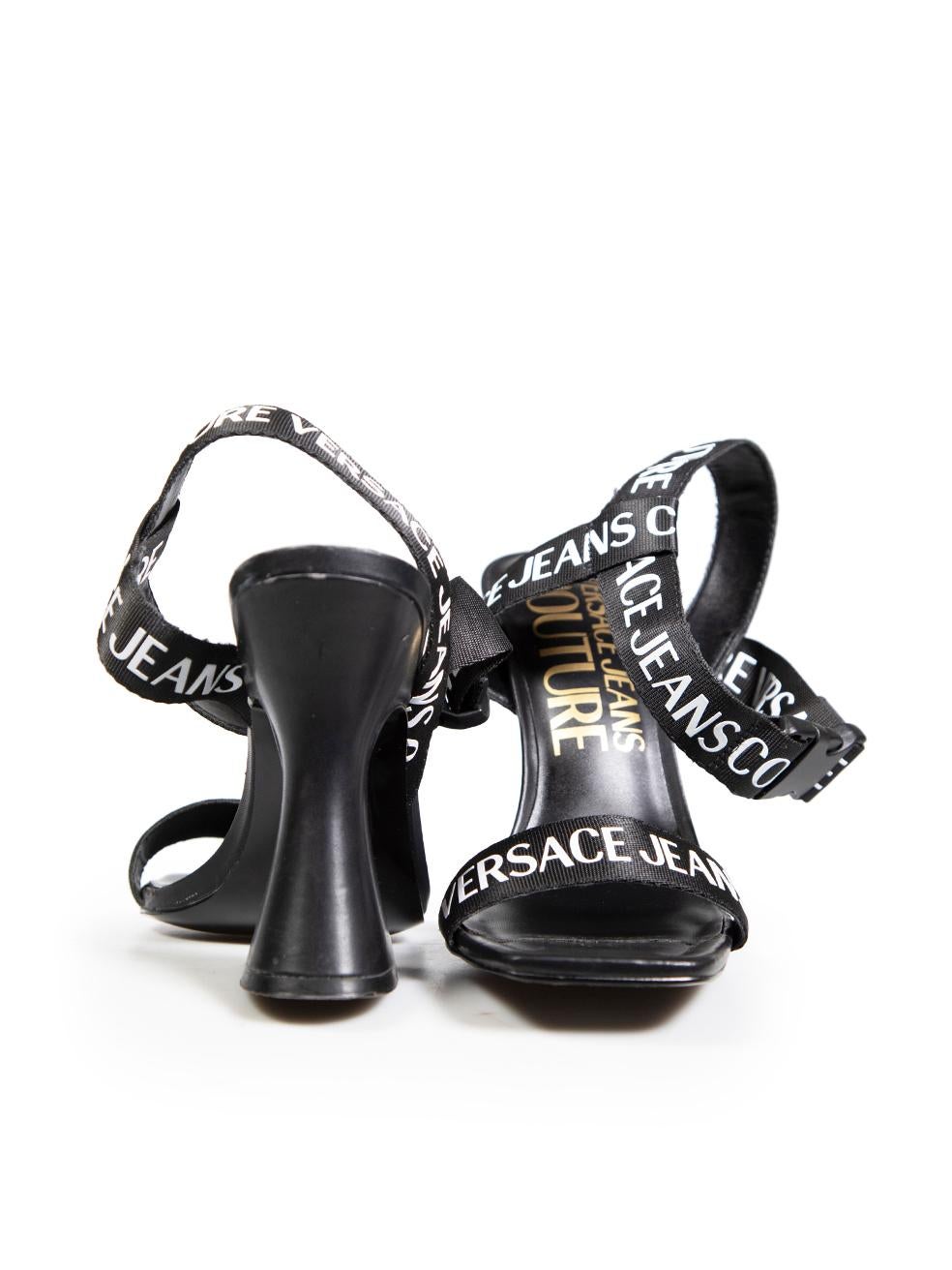 Versace Versace Jeans Couture Sandalias Kirsten Logo Negras Talla IT 40 Negro