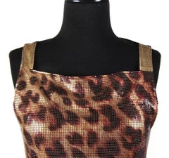 Versace Versus Metal Mesh Animal Print Dress 38 - 2