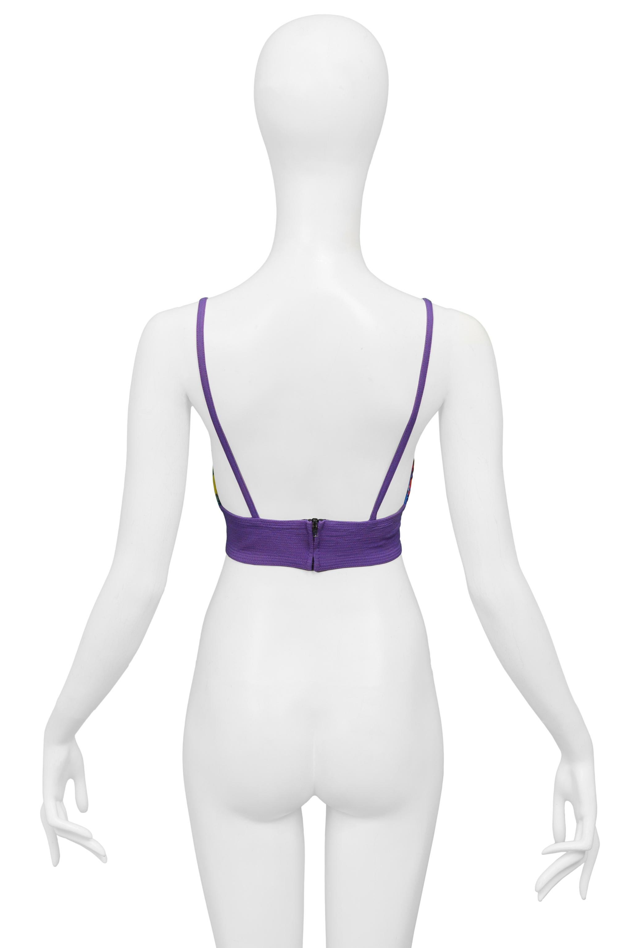 Women's Versace Versus Multicolor Kaleidoscope Bra Top For Sale