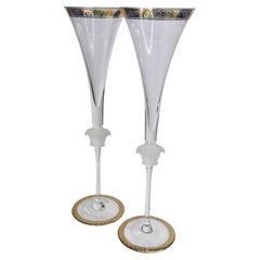 Versace Via Gesù Champagne Set of 4 Flutes