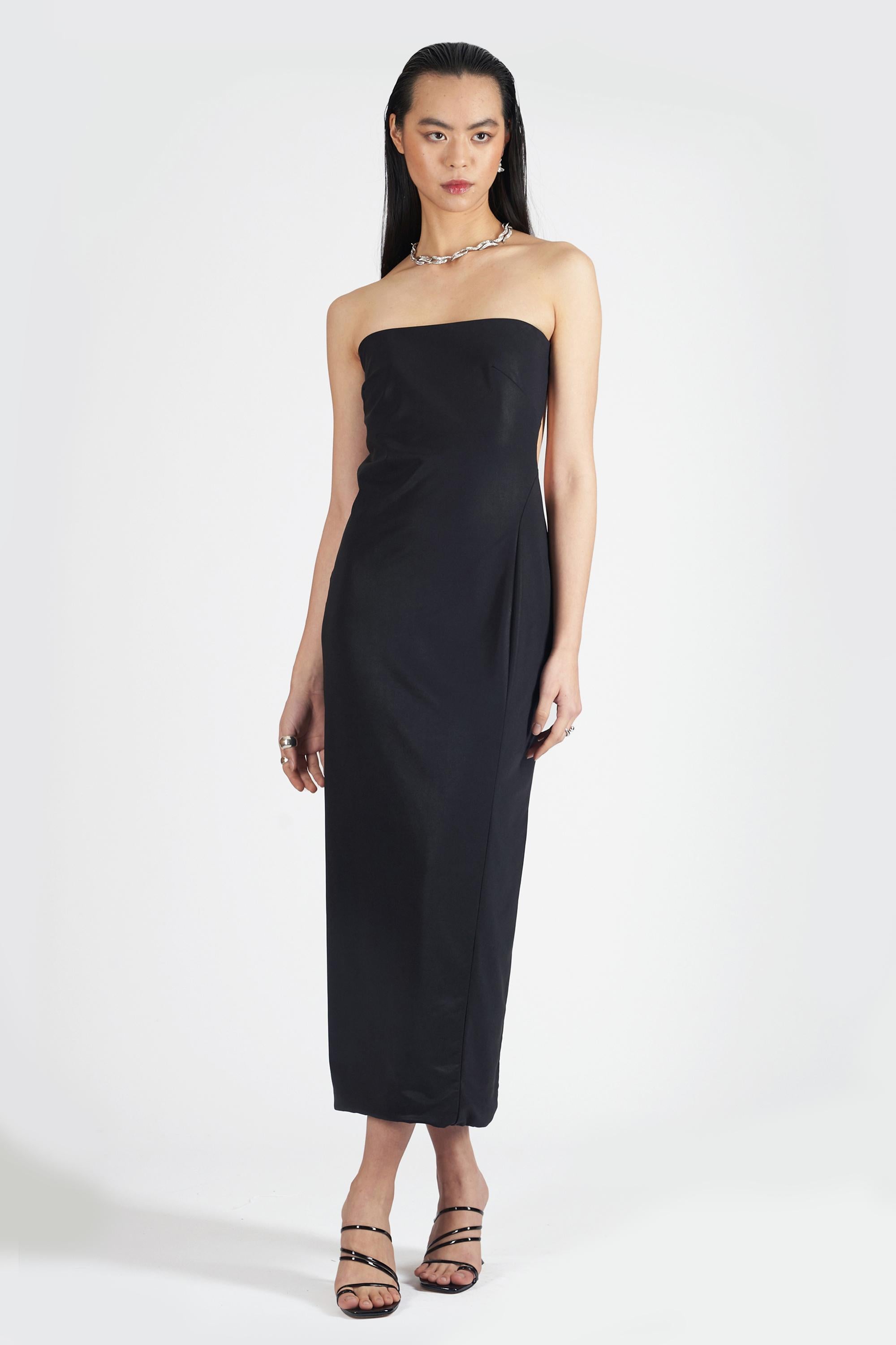 Versace Vintage 1991 Strapless Cutout Dress In Excellent Condition For Sale In London, GB