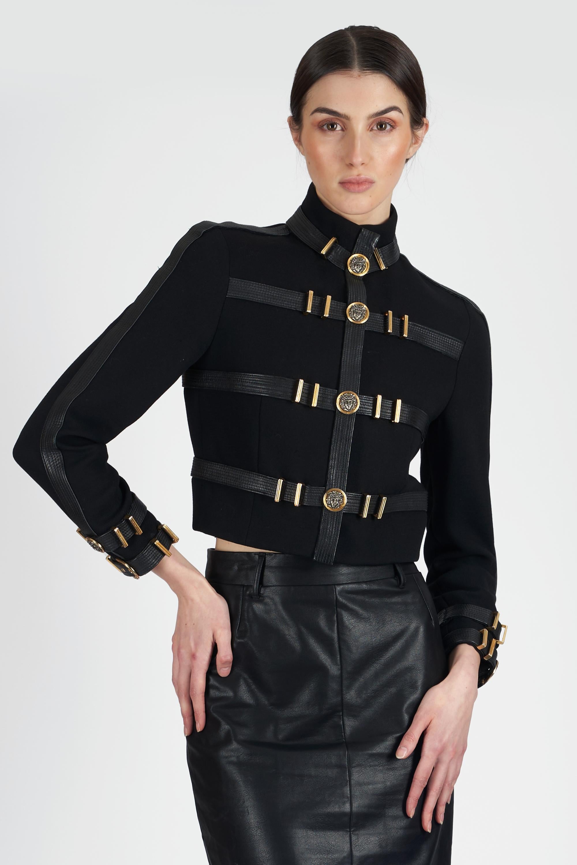 Versace  Veste bondage vintage Miss S&M Runway 1992 Unisexe en vente