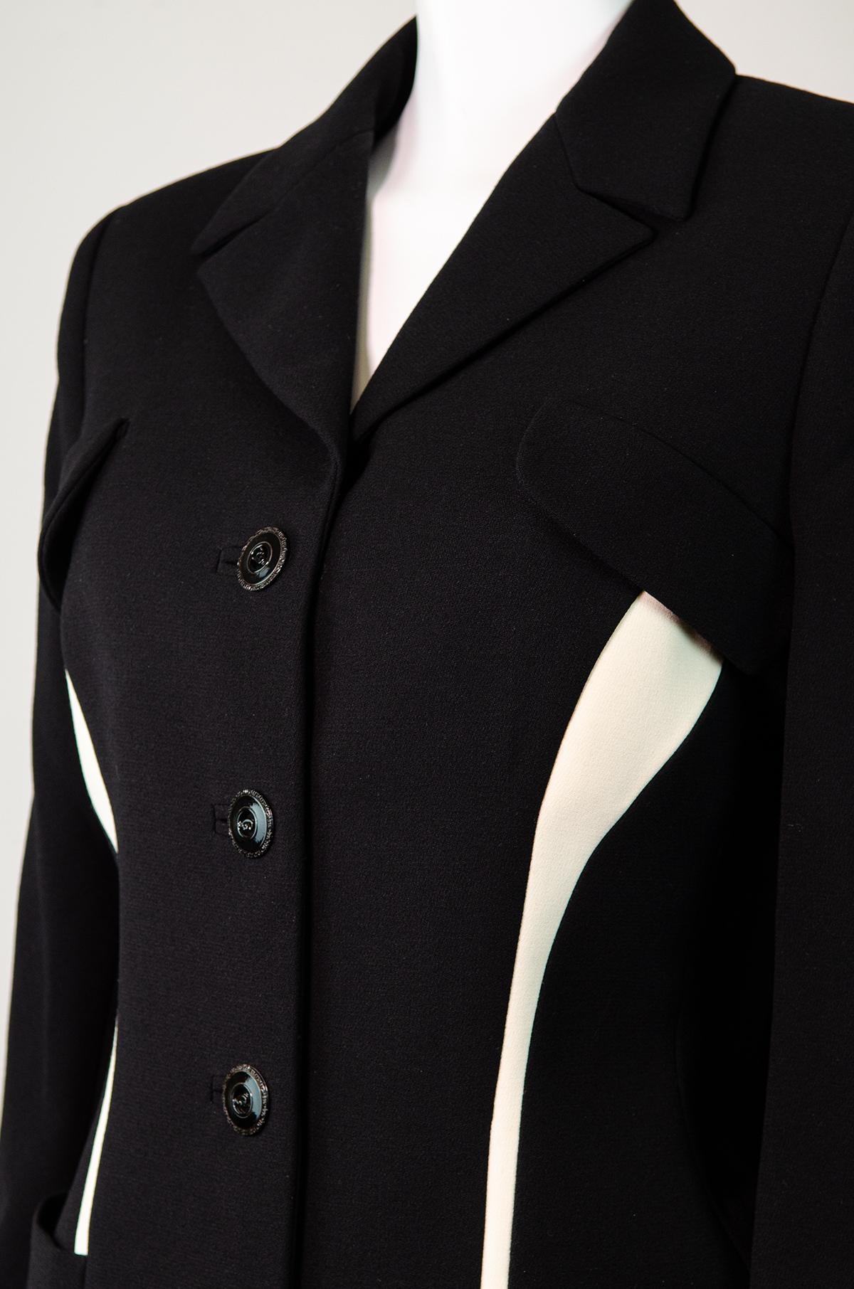VERSACE Vintage 1997 Tailleur jupe contour Gianni Versace Couture Excellent état - En vente à Berlin, BE