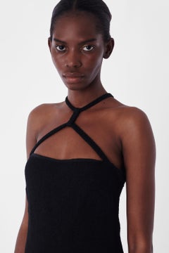 Versace Vintage Black Bondage Strappy Dress