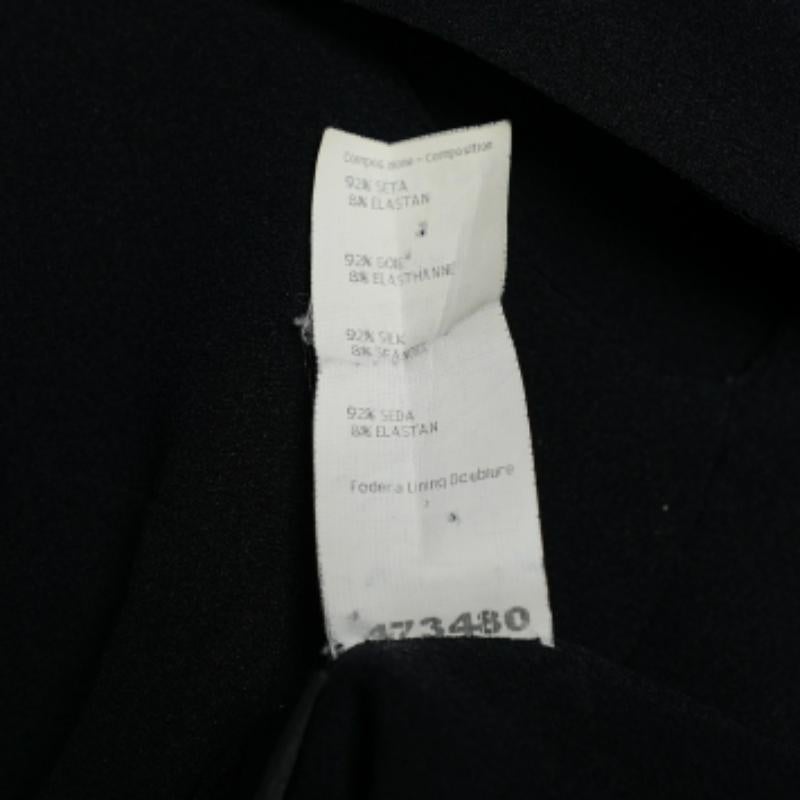 Versace Vintage Black Silk Chiffon Cut Out Detail Top L In Good Condition For Sale In Dubai, Al Qouz 2