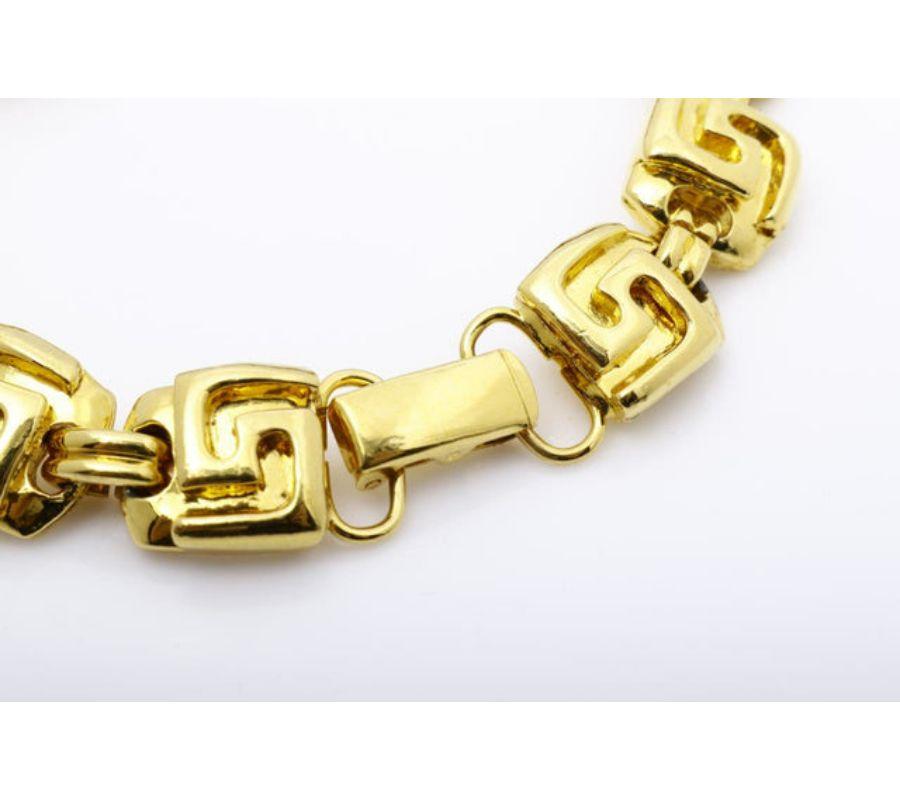 Versace Vintage Bracelet features chunky gold-tone hardware In Fair Condition For Sale In Irvine, CA