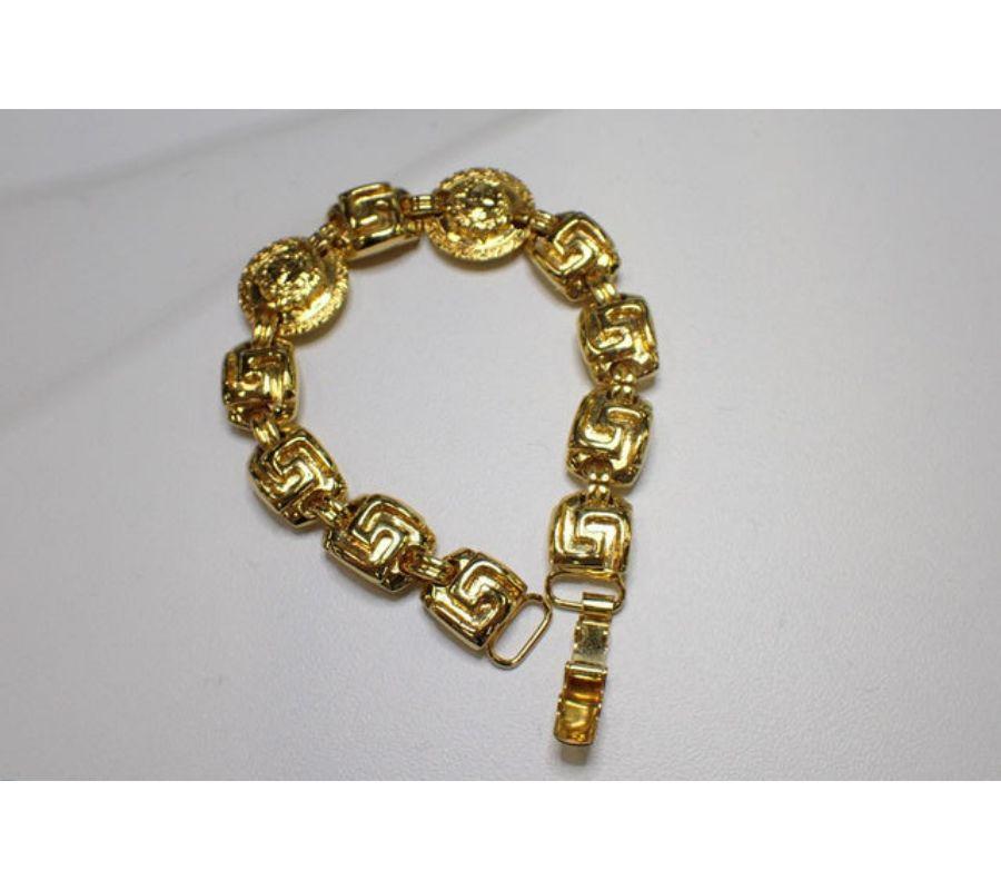 Versace Vintage Bracelet features chunky gold-tone hardware For Sale 1