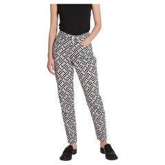 Versace Used Checkered Printed Trousers