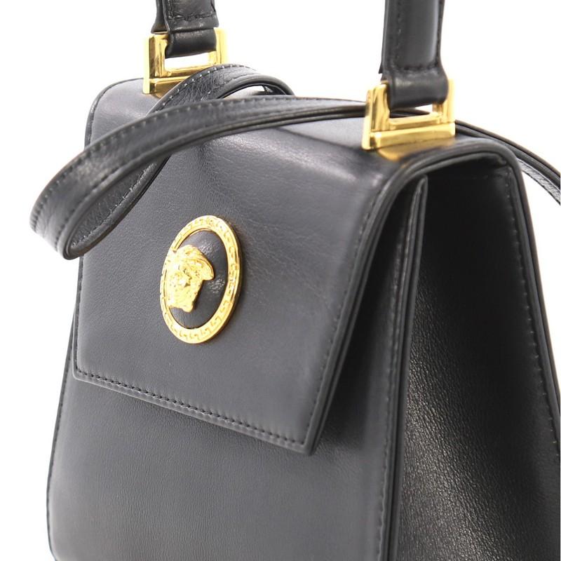 Versace Vintage Convertible Top Handle Bag Leather Mini 3