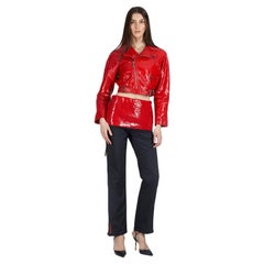 Versace Vintage H/W 1994 Laufsteg Leder-Bikerjacke, Vintage