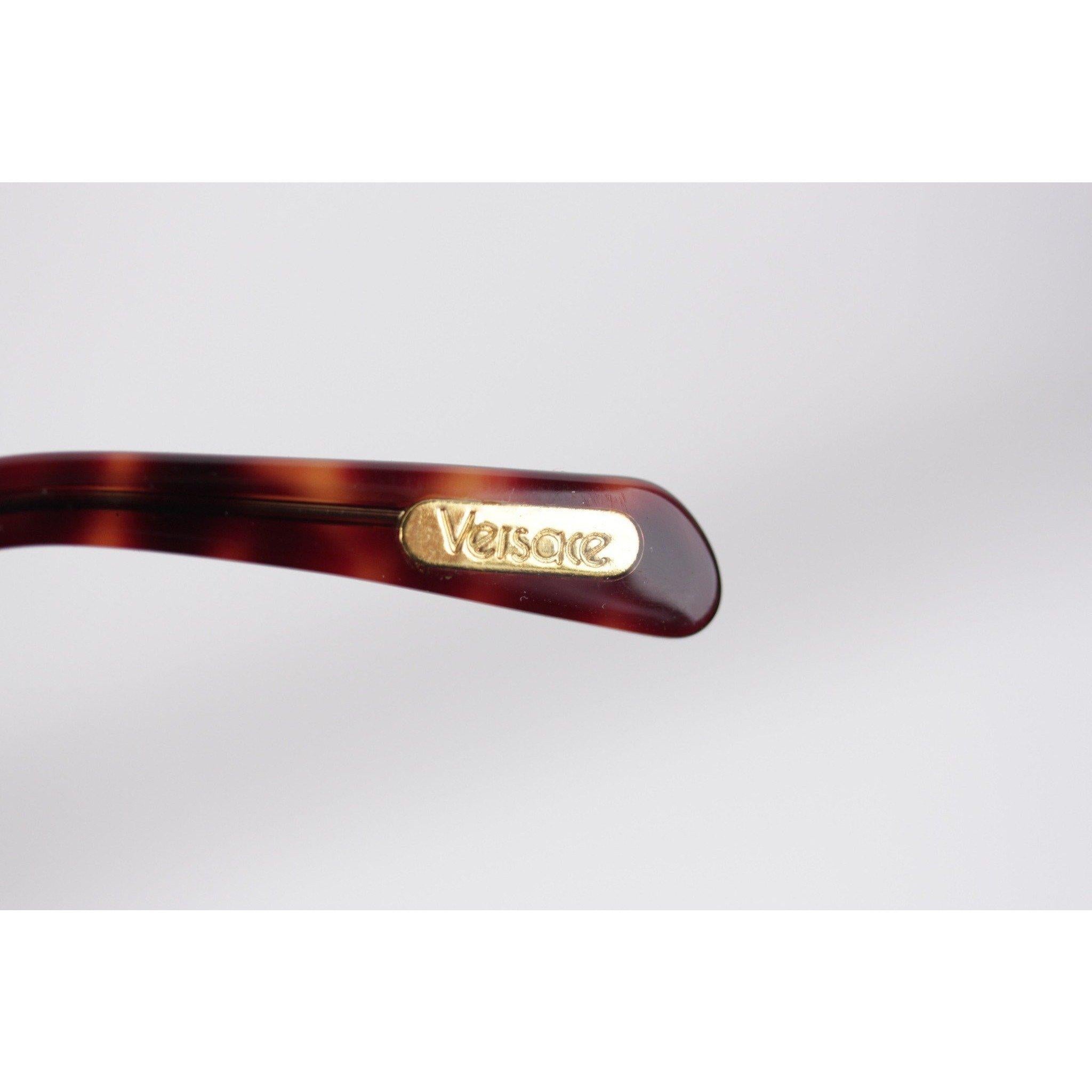 Versace Vintage Gold Brown Unisex Sunglasses Mod. 399 2