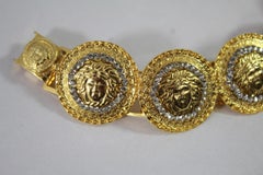 Versace Vintage Golden Bracelet wiith Swarovski crystals.
