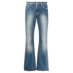 Versace Vintage light wash denim 2000s jeans with bootcut leg