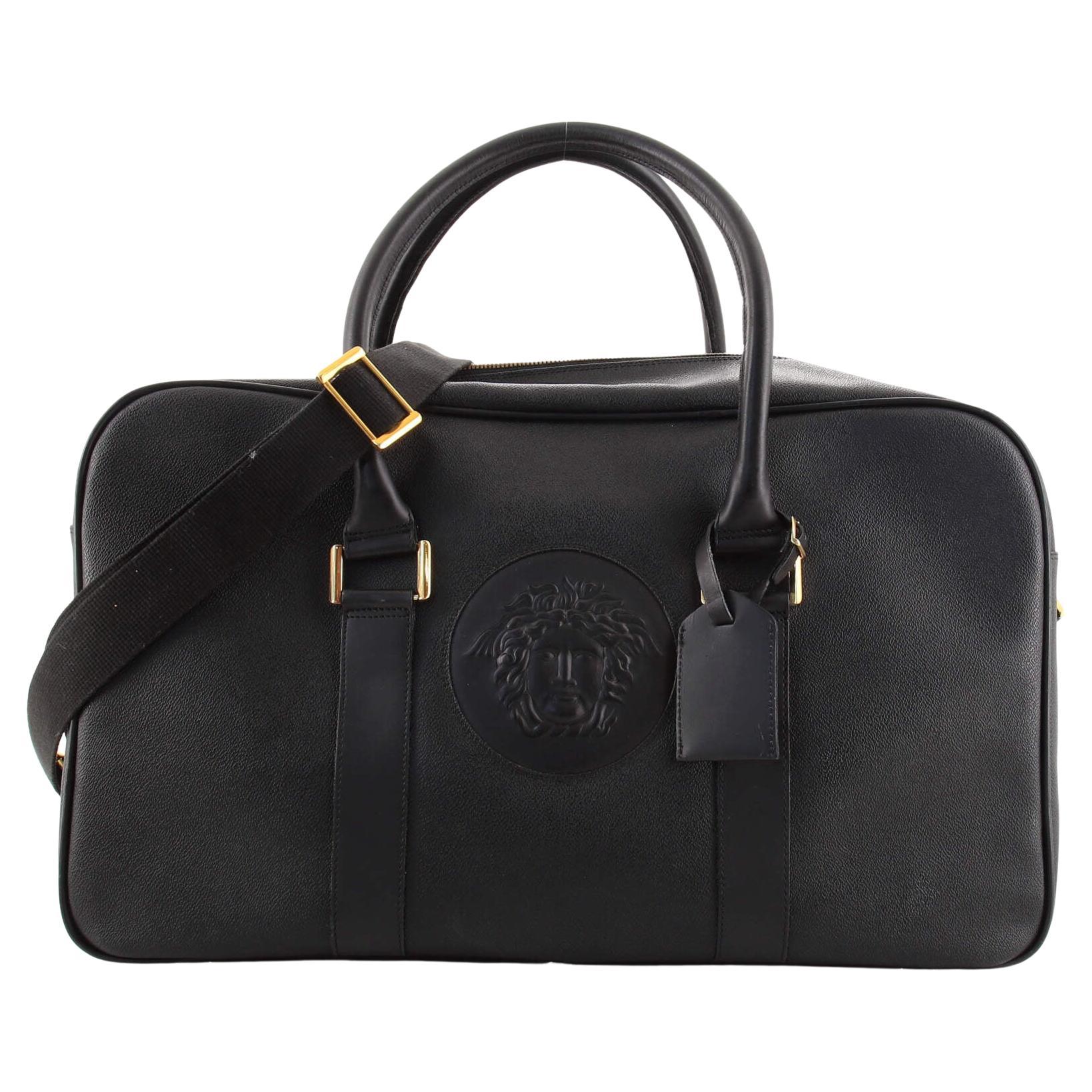 Versace Vintage Medusa Duffle Bag Leather Large
