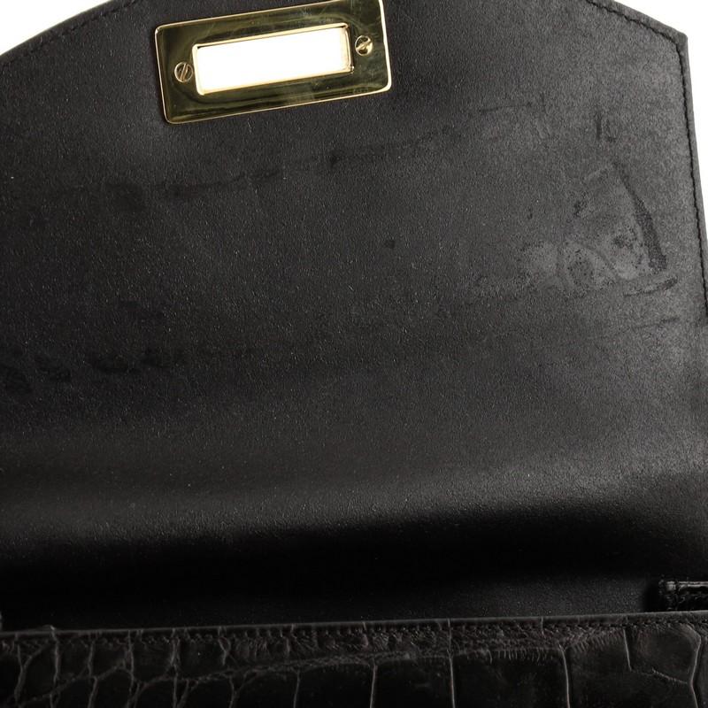 Bolso de hombro Versace Vintage Medusa Flip Lock Piel con relieve de cocodrilo 2