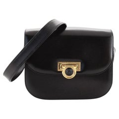 Versace Vintage Medusa Flip Lock Shoulder Bag Leather Small