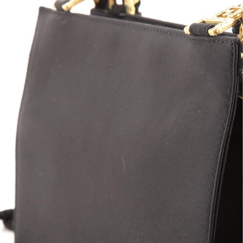 Women's or Men's Versace Vintage Medusa Zip Shoulder Bag Crystal Embellished Satin Small