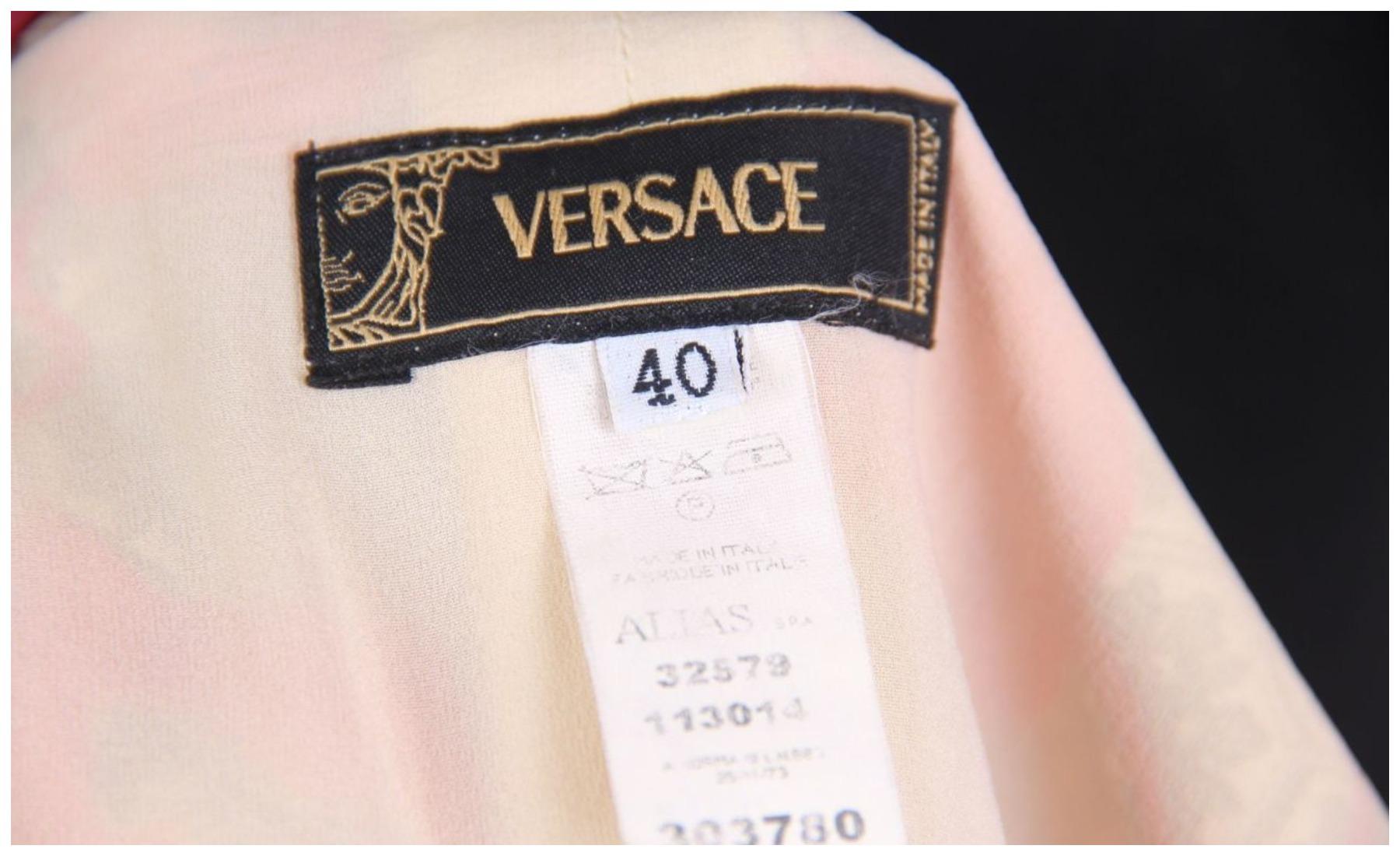 VERSACE Seda vintage  Floral en flor  Vestido  40 it flor de lis en venta 1