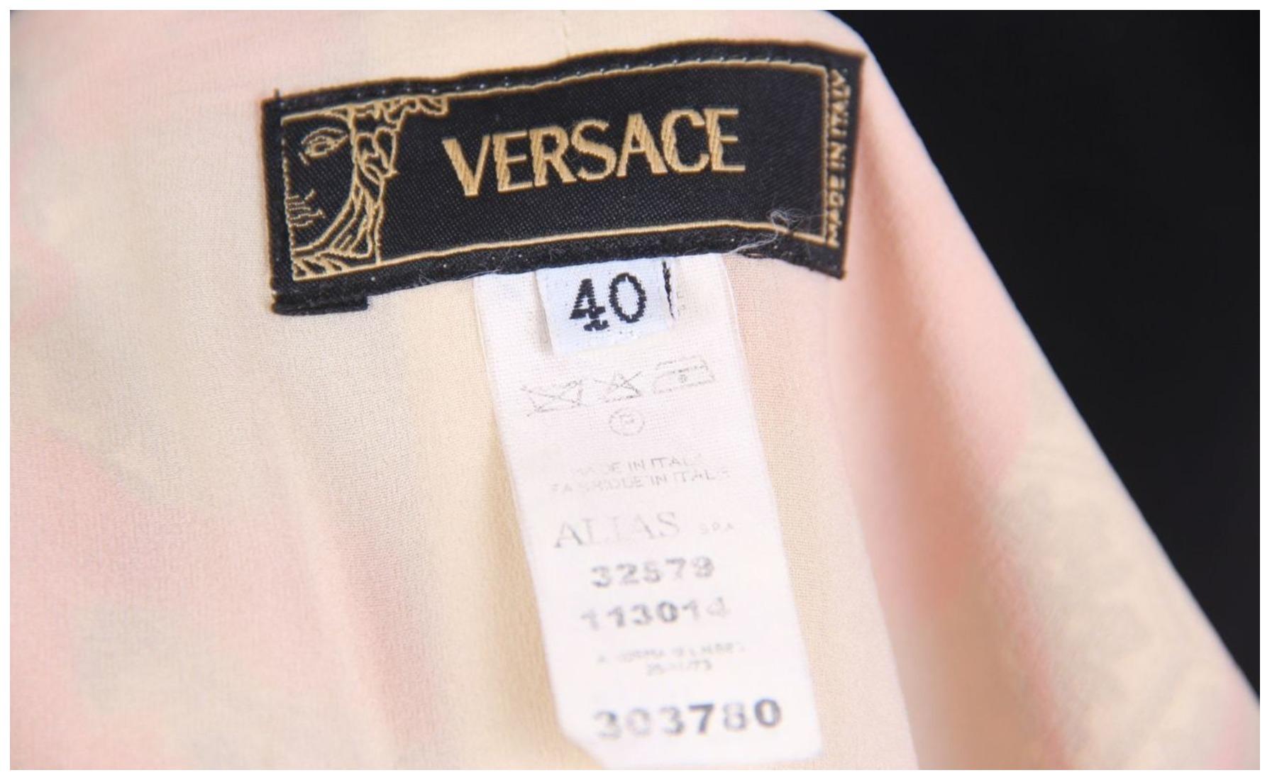 VERSACE Seda vintage  Floral en flor  Vestido  40 it flor de lis en venta 2