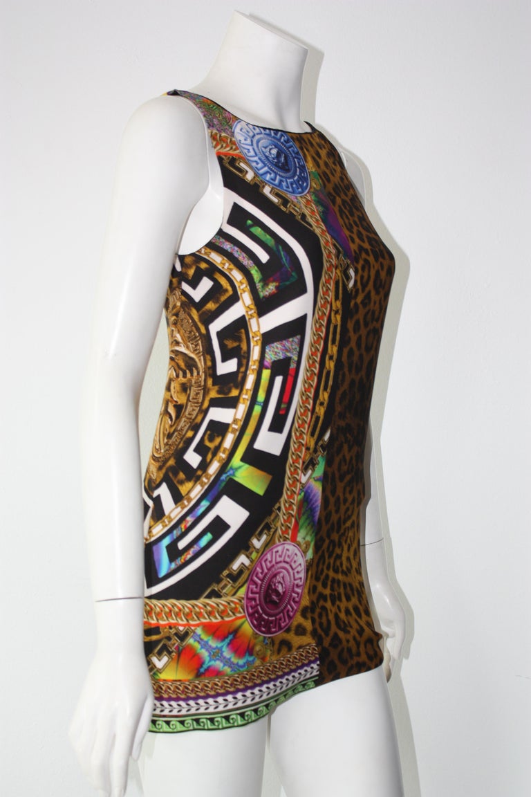 versace sleeveless top