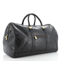 Versace Vintage Sun Duffle Bag Embossed Leather Large