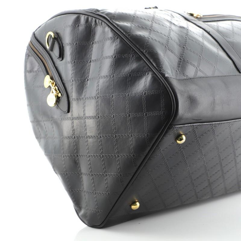 Versace Vintage Sun Duffle Bag geprägtes Leder groß 1