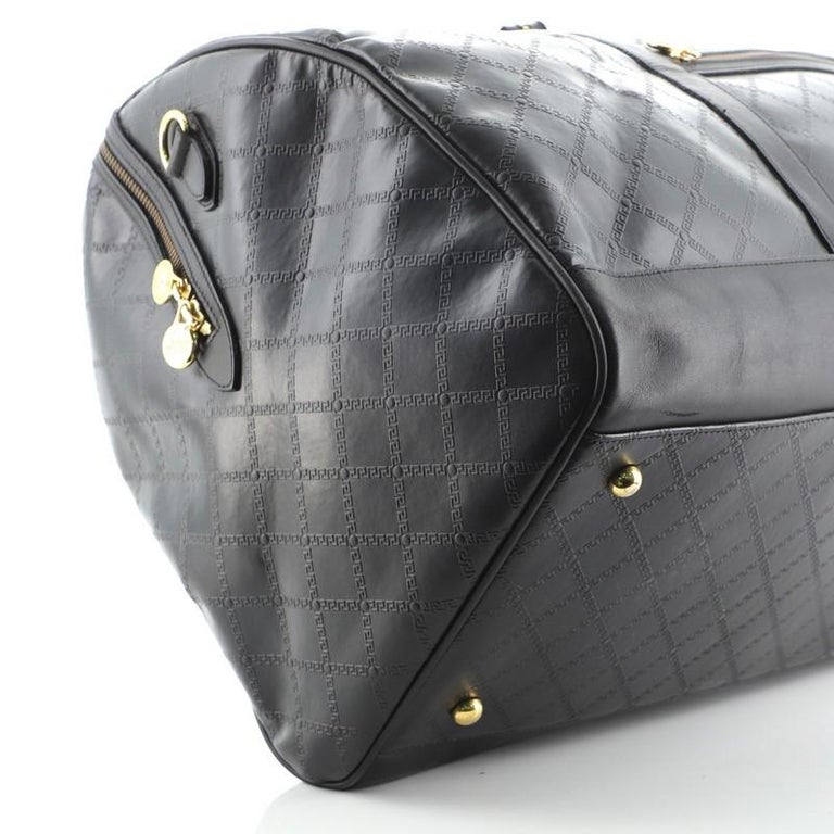 Versace Vintage Sun Duffle Bag Embossed Leather Large at 1stDibs versace duffle, versace