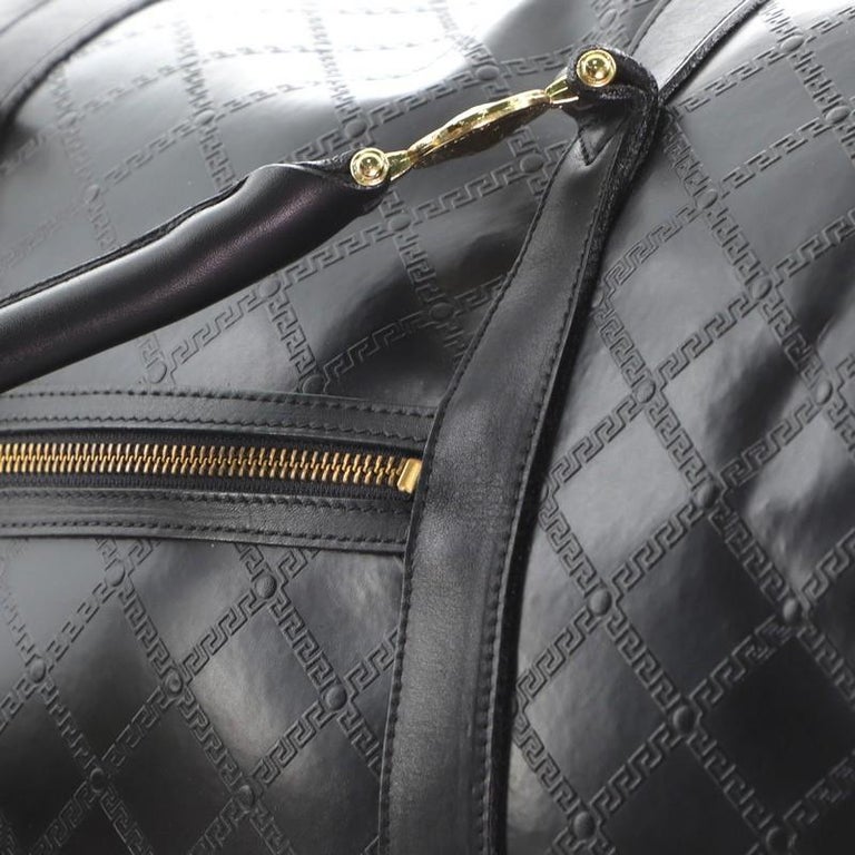 Versace Vintage Sun Duffle Bag Embossed Leather Large at 1stDibs versace duffle, versace