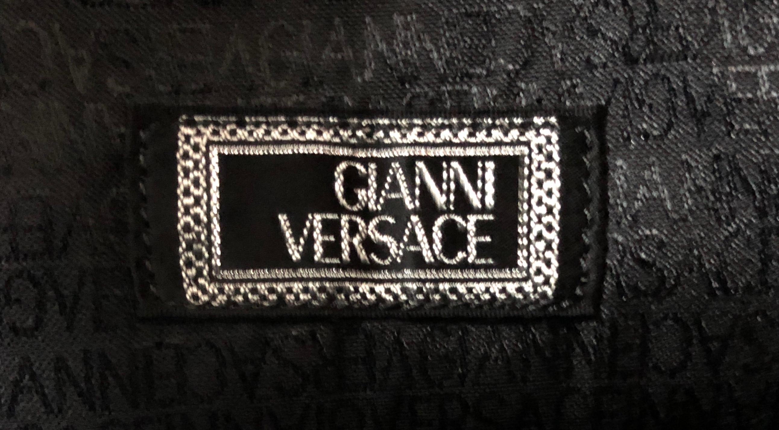 Versace Vintage Sun Duffle Bag geprägtes Leder groß 4