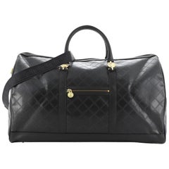 Versace Vintage Sun Duffle Bag Embossed Leather Large