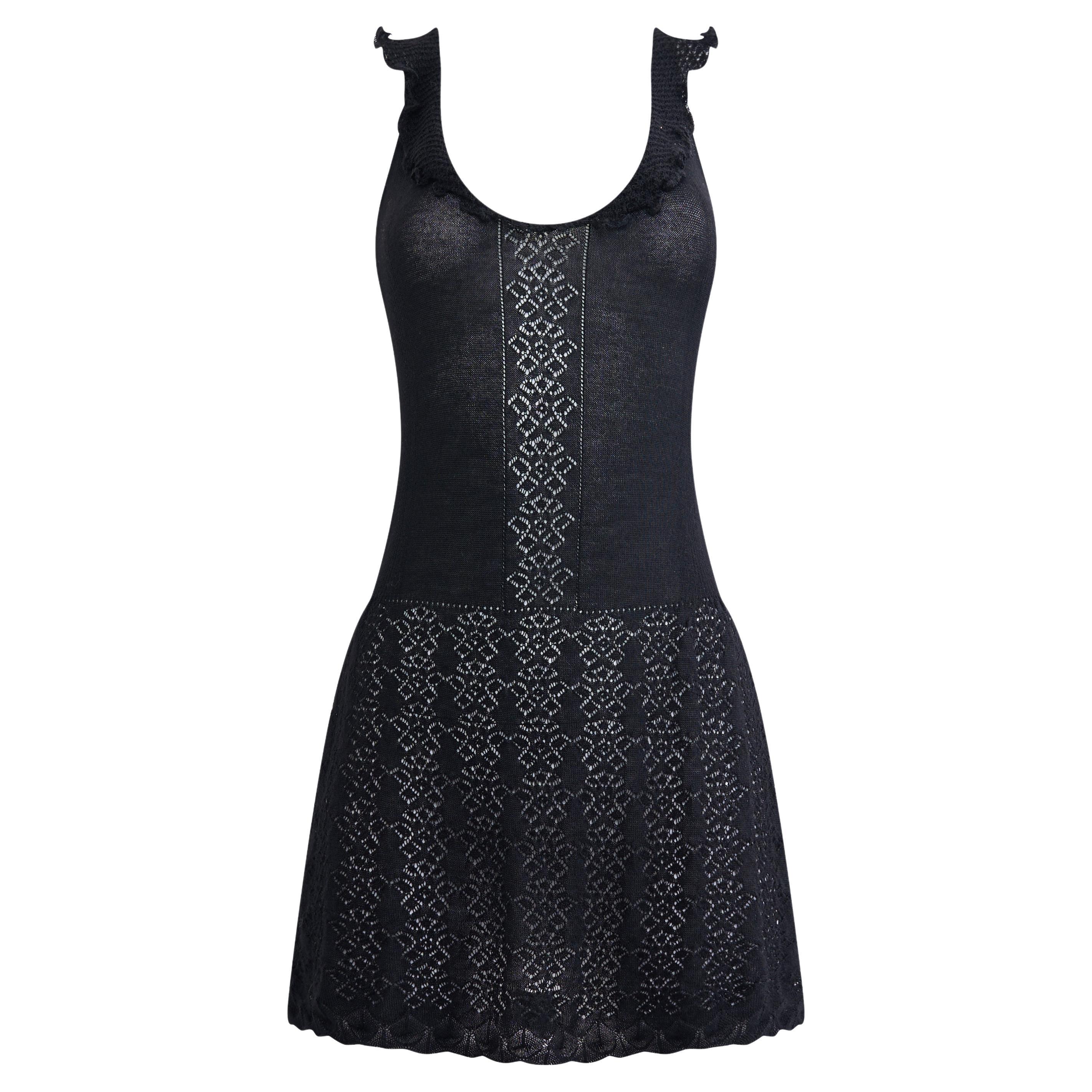 Versace Vintage Tunic Knit Dress For Sale