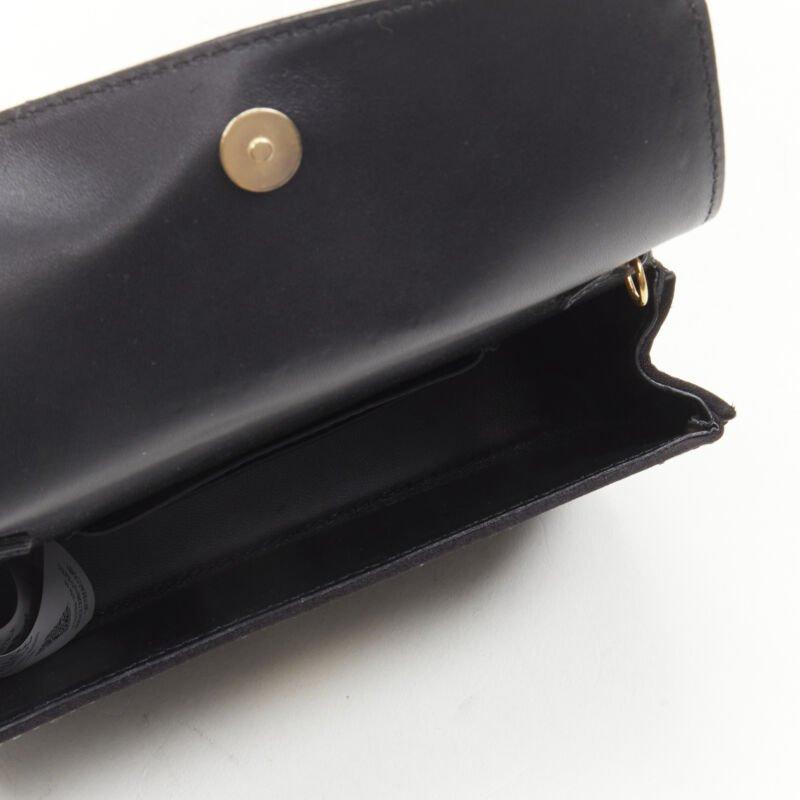 VERSACE Virtus Barocco black crystal embellished flap crossbody clutch bag For Sale 4