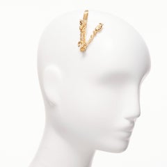 VERSACE Virtus Gold Barocker einzelner Haarclip mit großem V-Logo