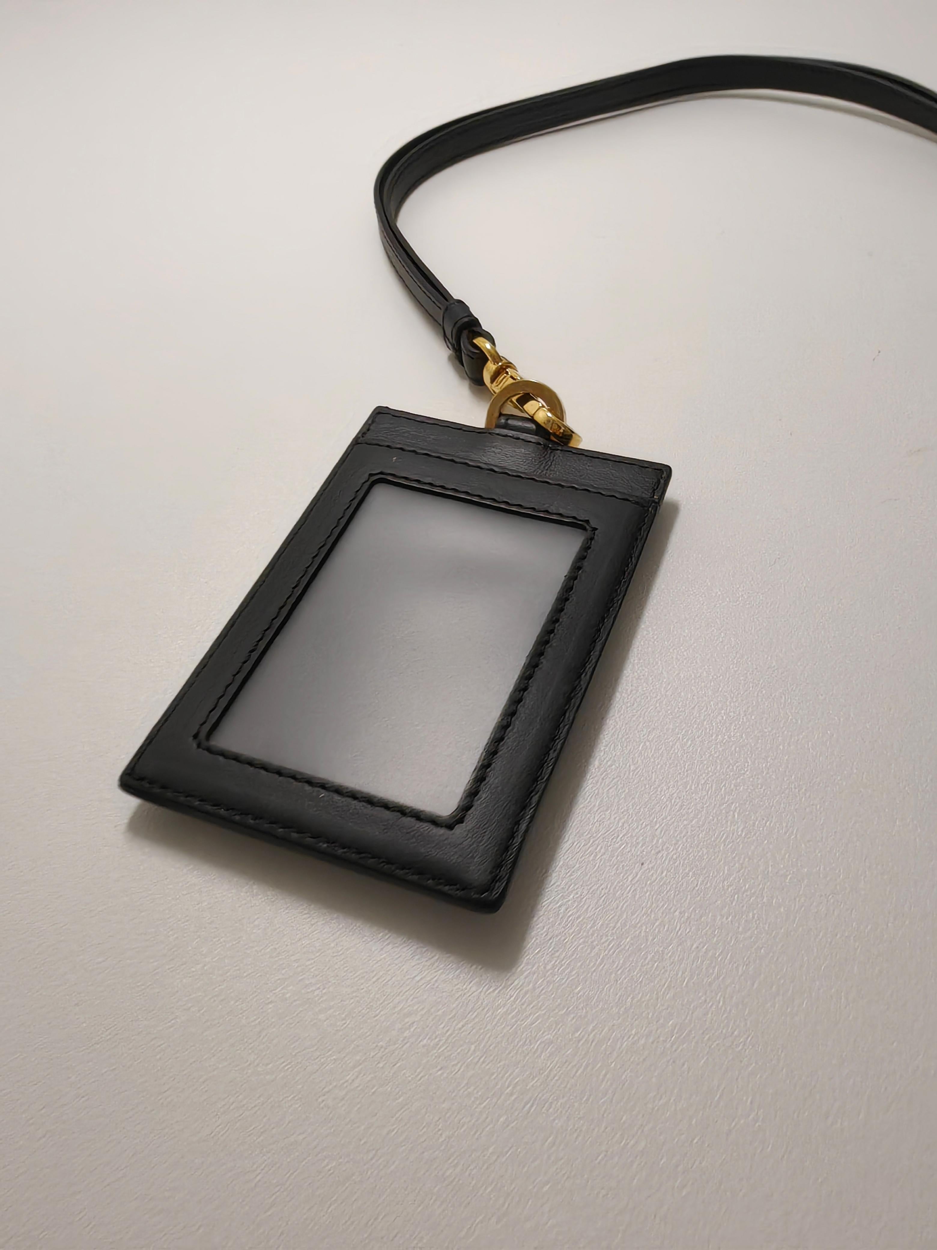 Women's Versace Virtus ID Card Holder in Black For Sale