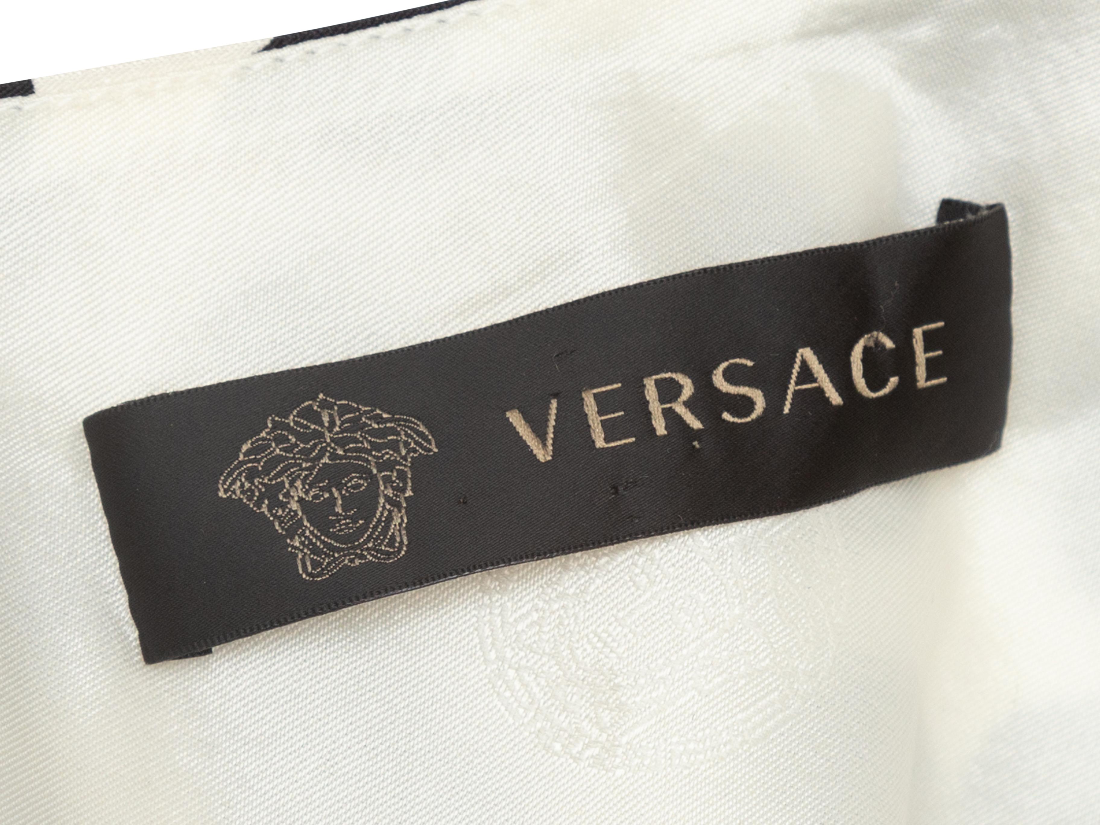 Women's Versace White & Black One-Shoulder Bodycon Dress