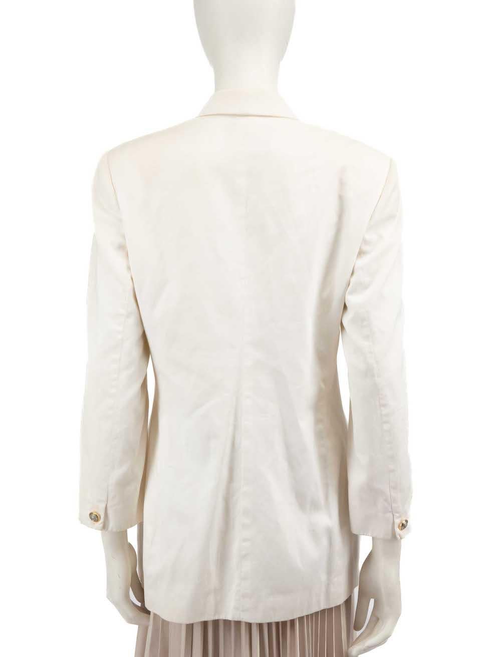 Blazer blanco abotonado Versace Talla XL Gris en venta