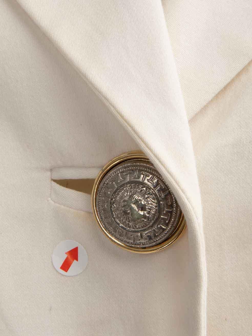 Blazer blanco abotonado Versace Talla XL en Bueno estado para la venta en London, GB