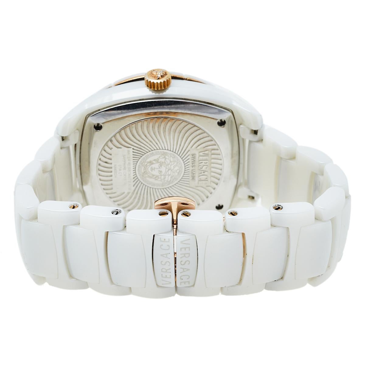versace white ceramic watch