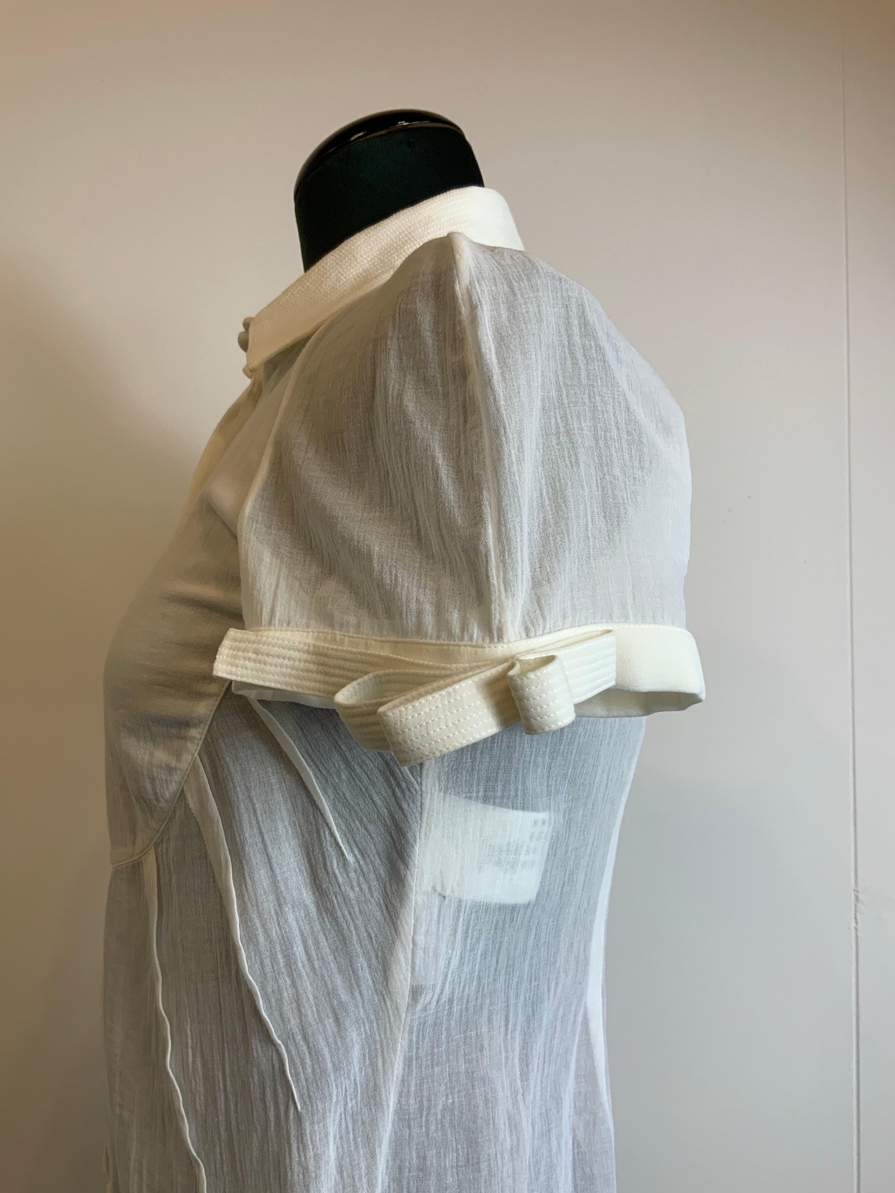 Gray Versace white cotton Blouse For Sale