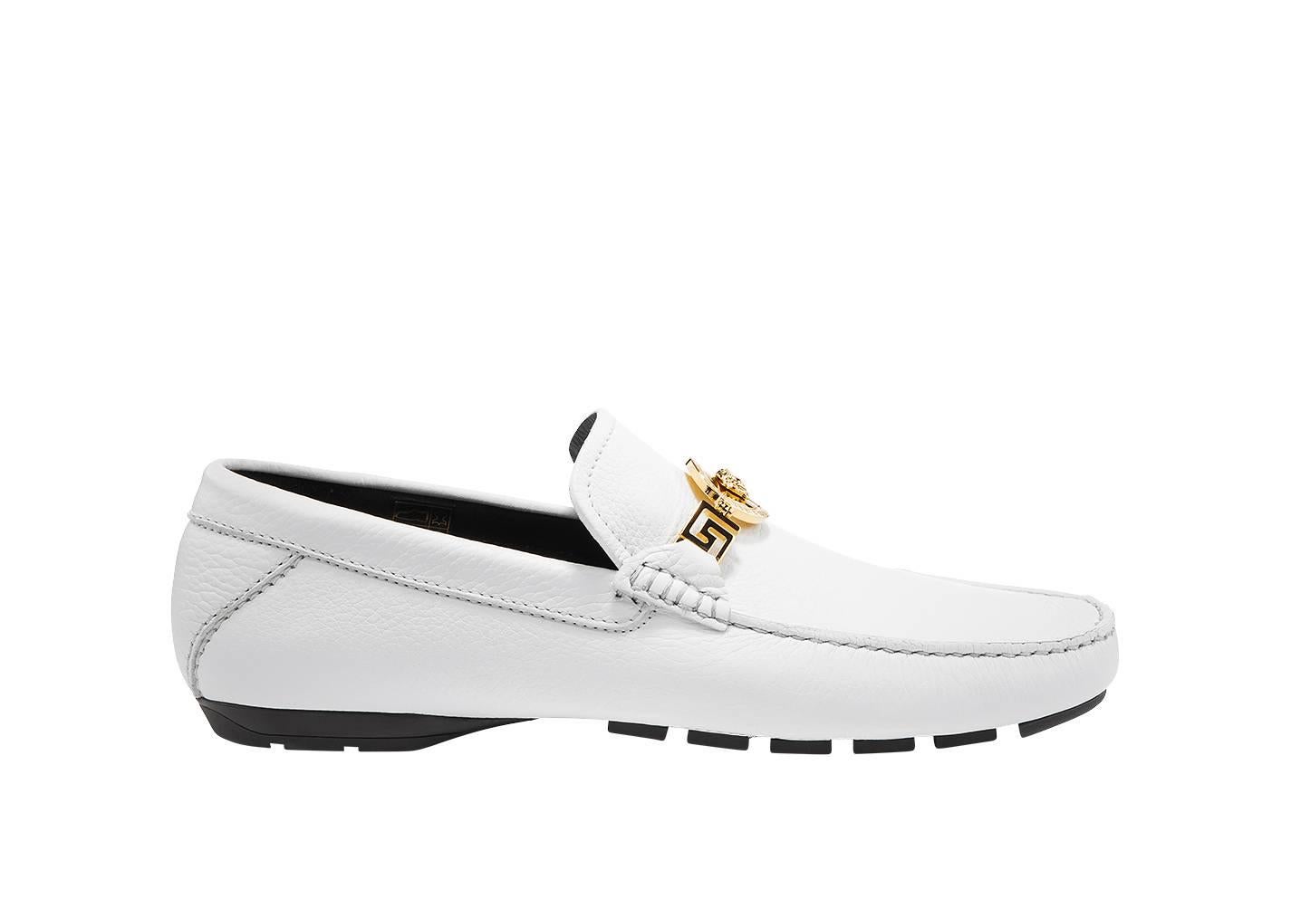 versace loafers white
