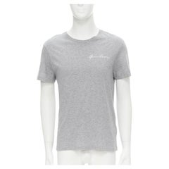 VERSACE white Gianni Signature logo embroidery grey tshirt Taylor Fit S