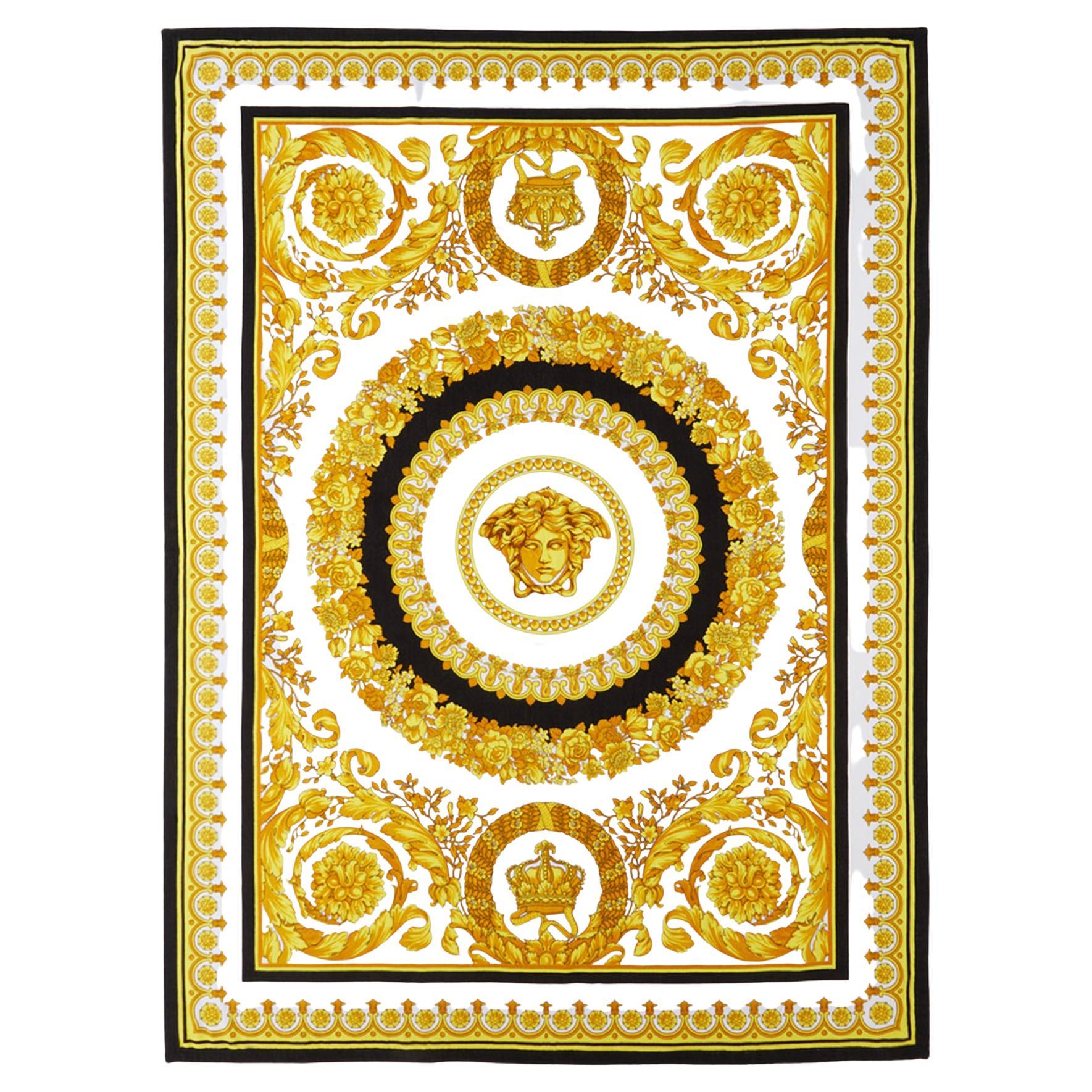 Versace Home Medusa Designed Golden Yellow Face Towel 
