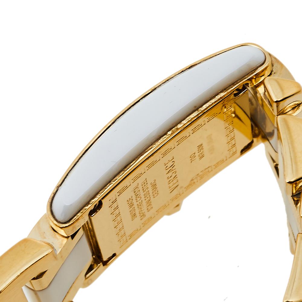 Versace White Gold Plated Stainless Steel Ceramic Era Women's Wristwatch 25 mm 2