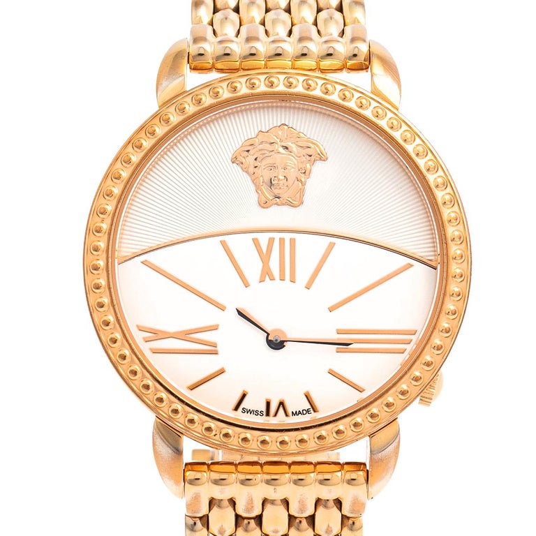 Versace White Gold Plated Stainless Steel Krios 93Q Women's Wristwatch