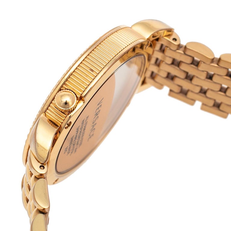 Versace White Gold Plated Stainless Steel Krios 93Q Women's Wristwatch