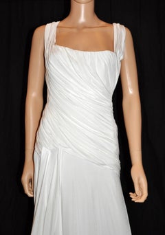 VERSACE WHITE GRECIAN GOWN DRESS Sz IT 40 - US 4/6