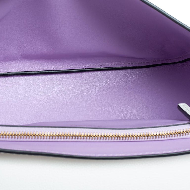 Versace White Leather La Medusa Studded Shoulder Bag at 1stDibs