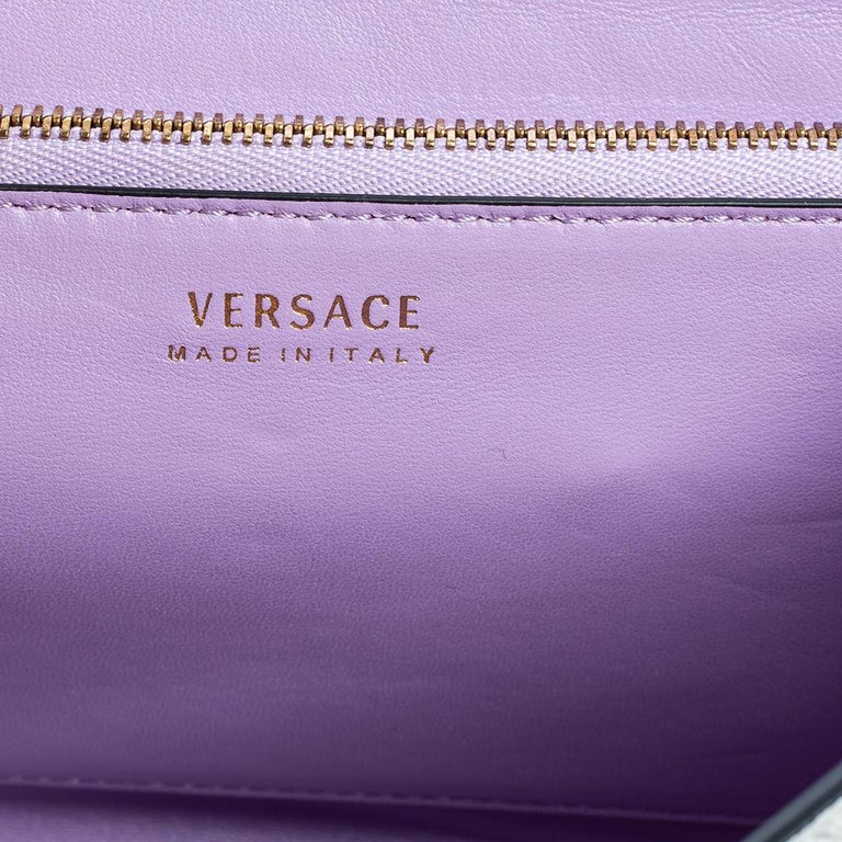 Versace White Leather La Medusa Studded Shoulder Bag at 1stDibs